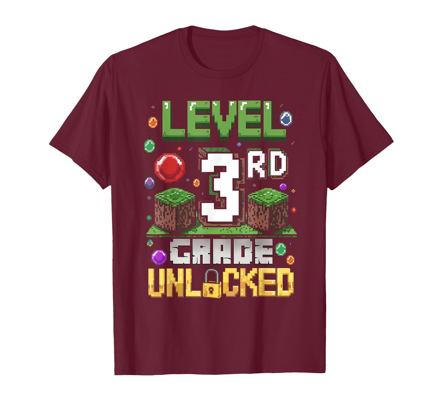Level 3rd Grade Unlocked Video Game First Day Back To School T-Shirt