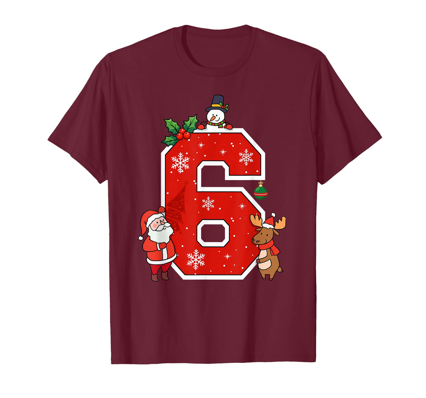 Number 6 7 Meme 67 Couple Pajamas Christmas Matching T-Shirt
