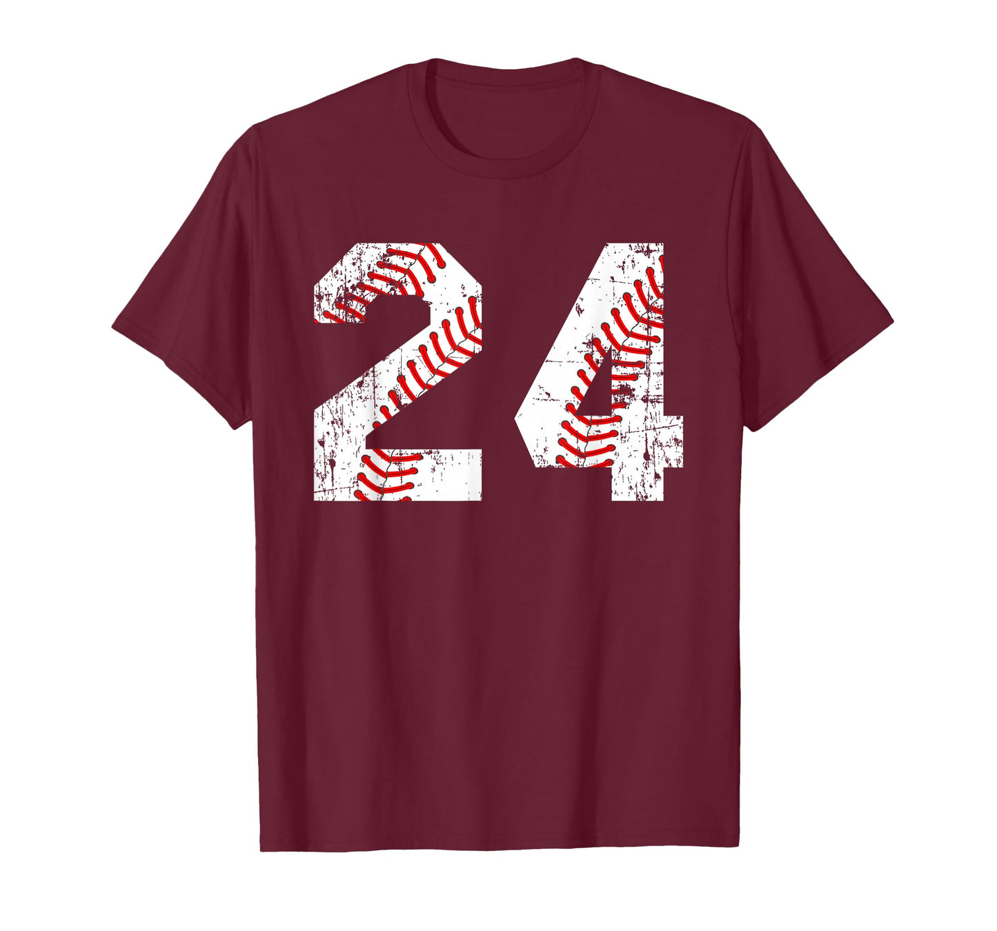 Vintage Baseball 24 Jersey Number T-Shirt
