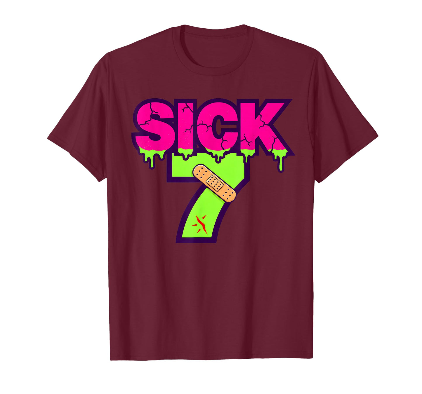 Sick Seven Meme Tee Six Seven Fun Wordplay Drip T-Shirt