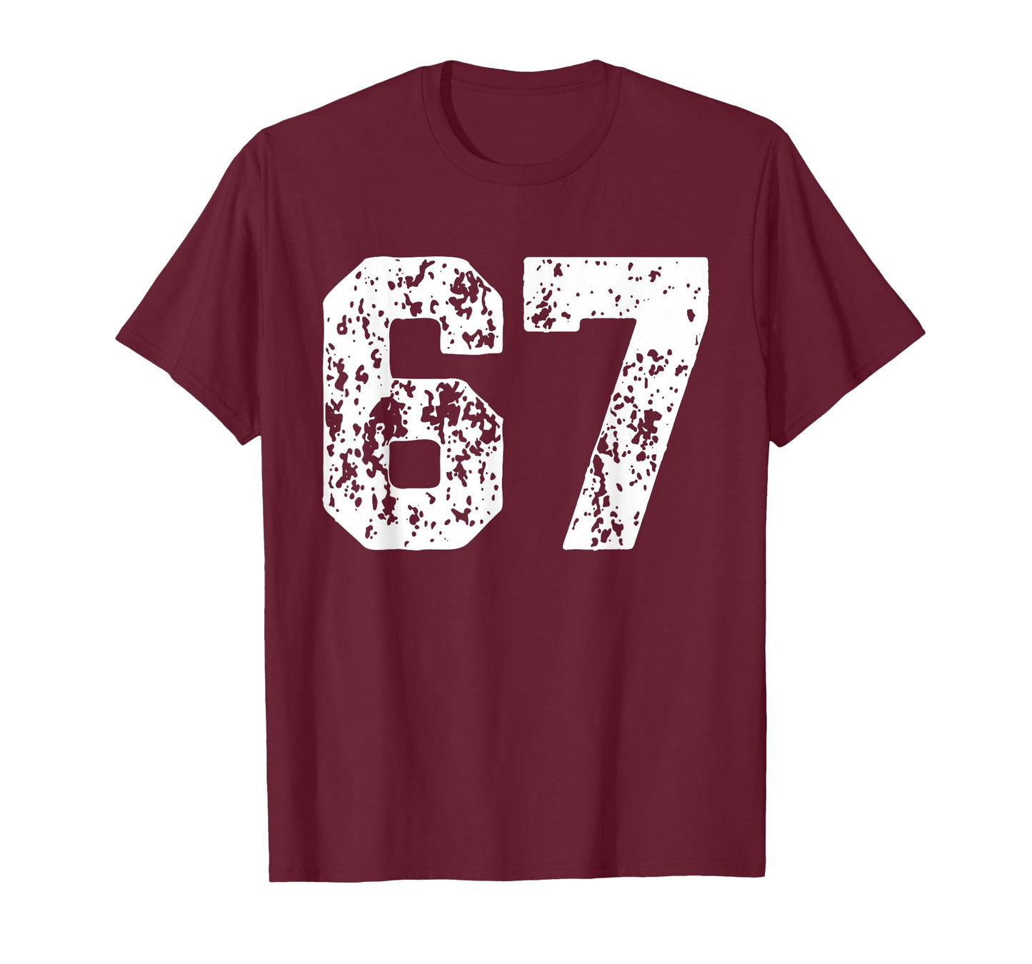 Number 67 White Best Classic College Style Birthday Funny T-Shirt