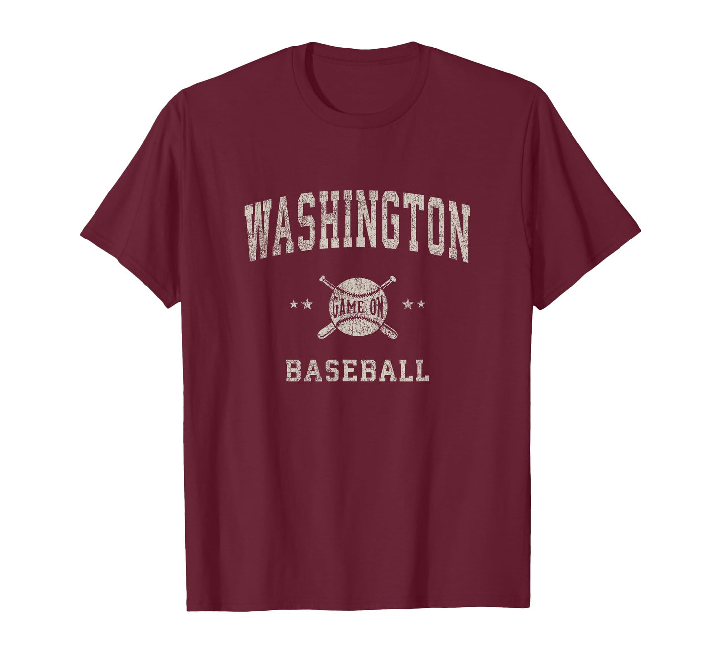 Washington Vintage Baseball Throwback Retro Design T-Shirt