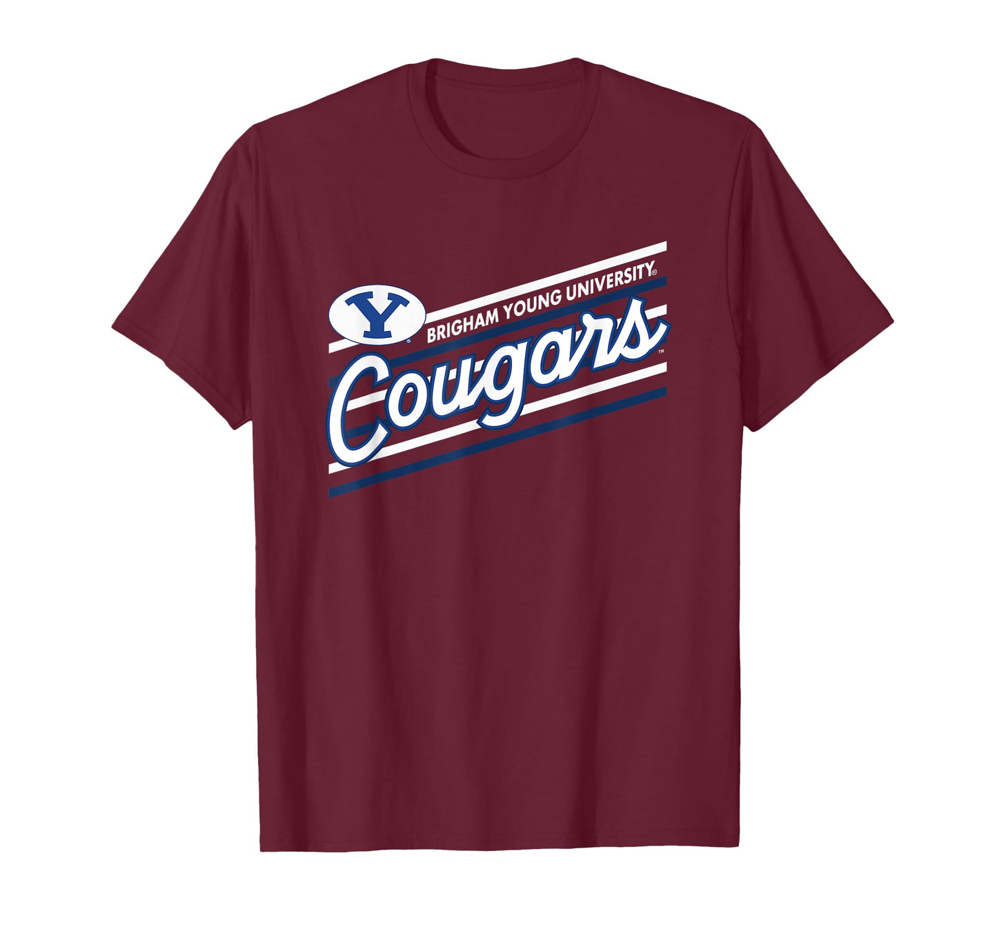 BYU Cougars Retro Performer Blue Officially Licensed T-Shirt