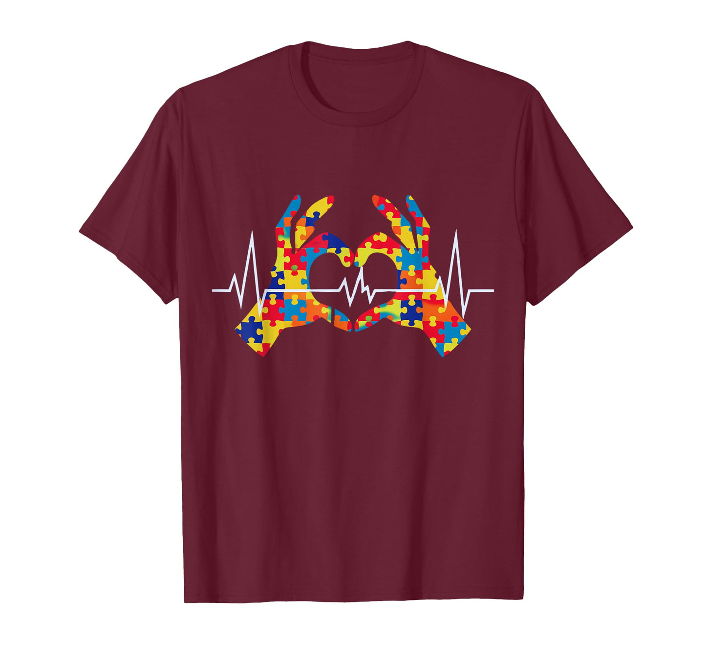 Love Heart Puzzle Acceptance Men Women Kids Autism Awareness T-Shirt