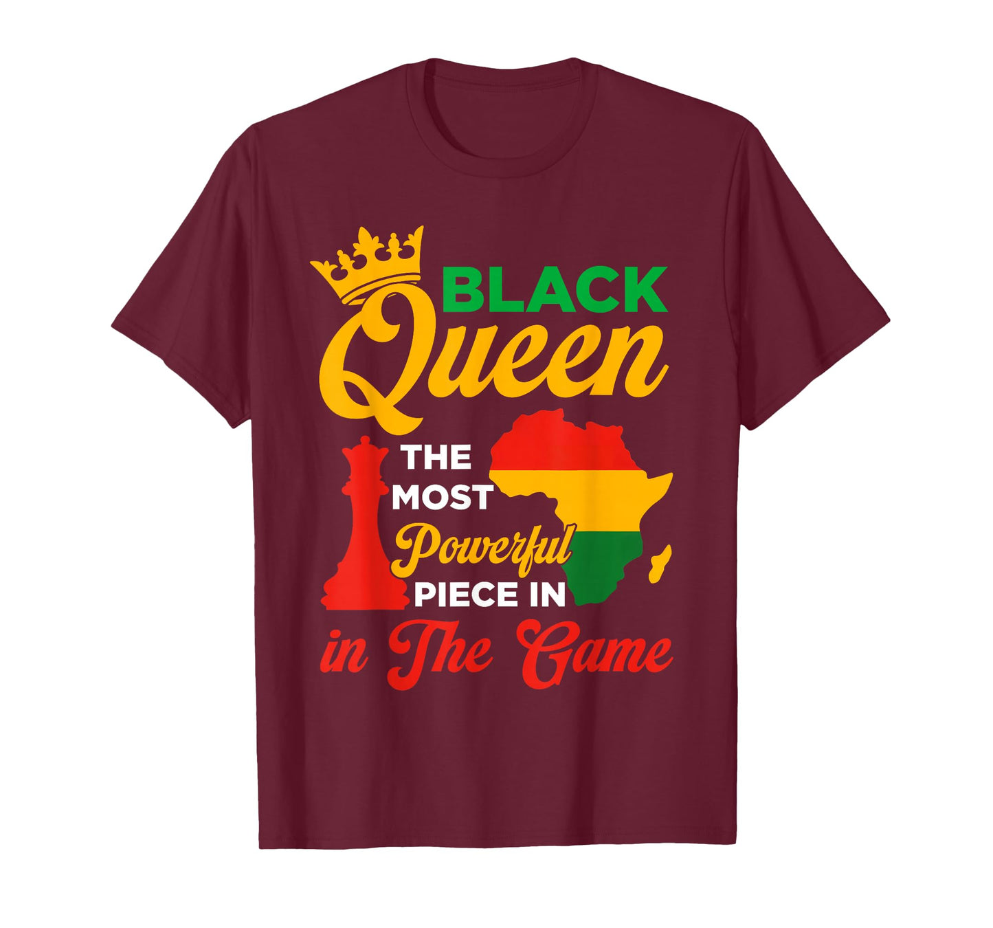 Black Queen Chess Powerful Piece In The Game Juneteenth T-Shirt