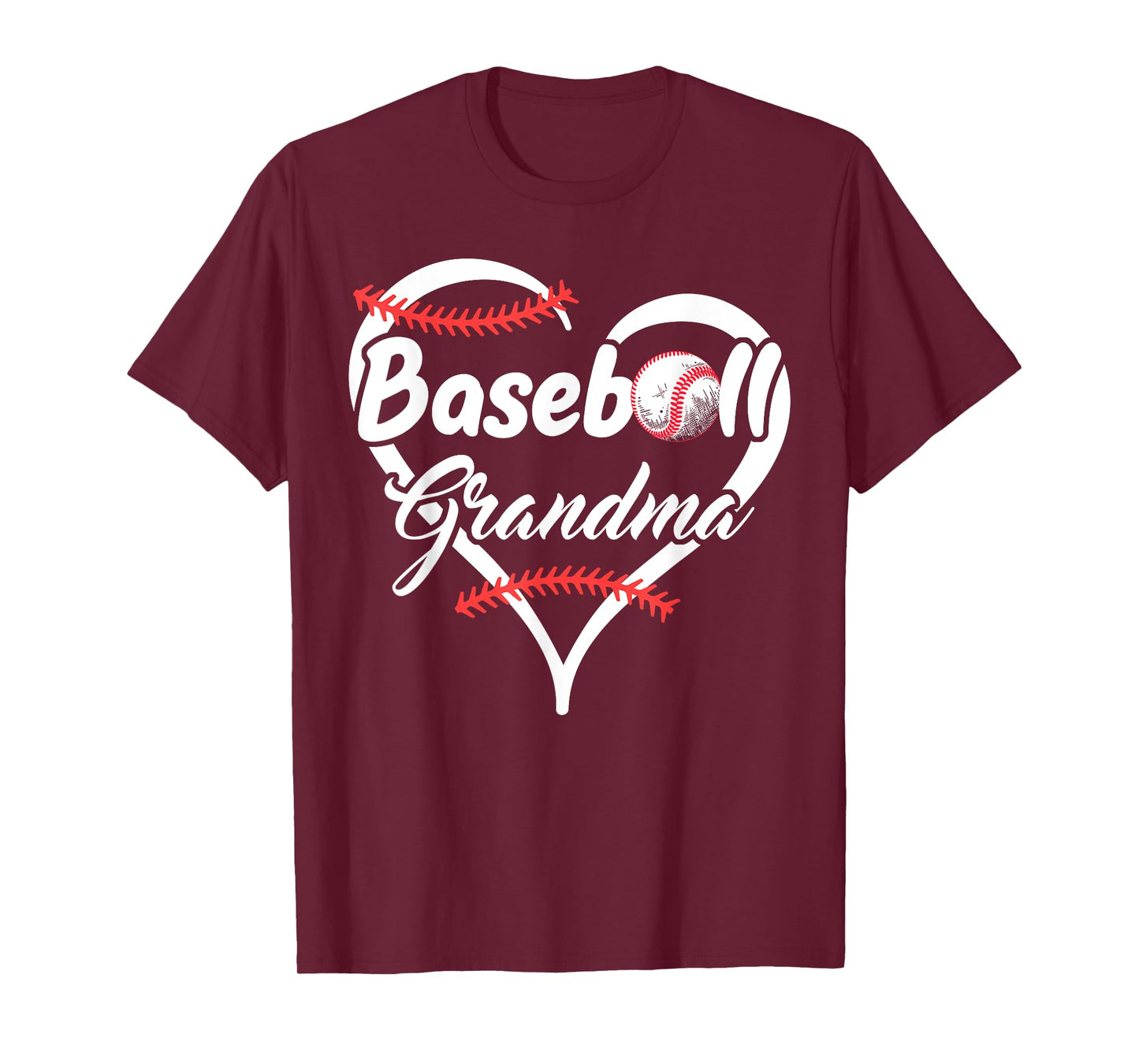 Proud Baseball Grandma Heart T-Shirt