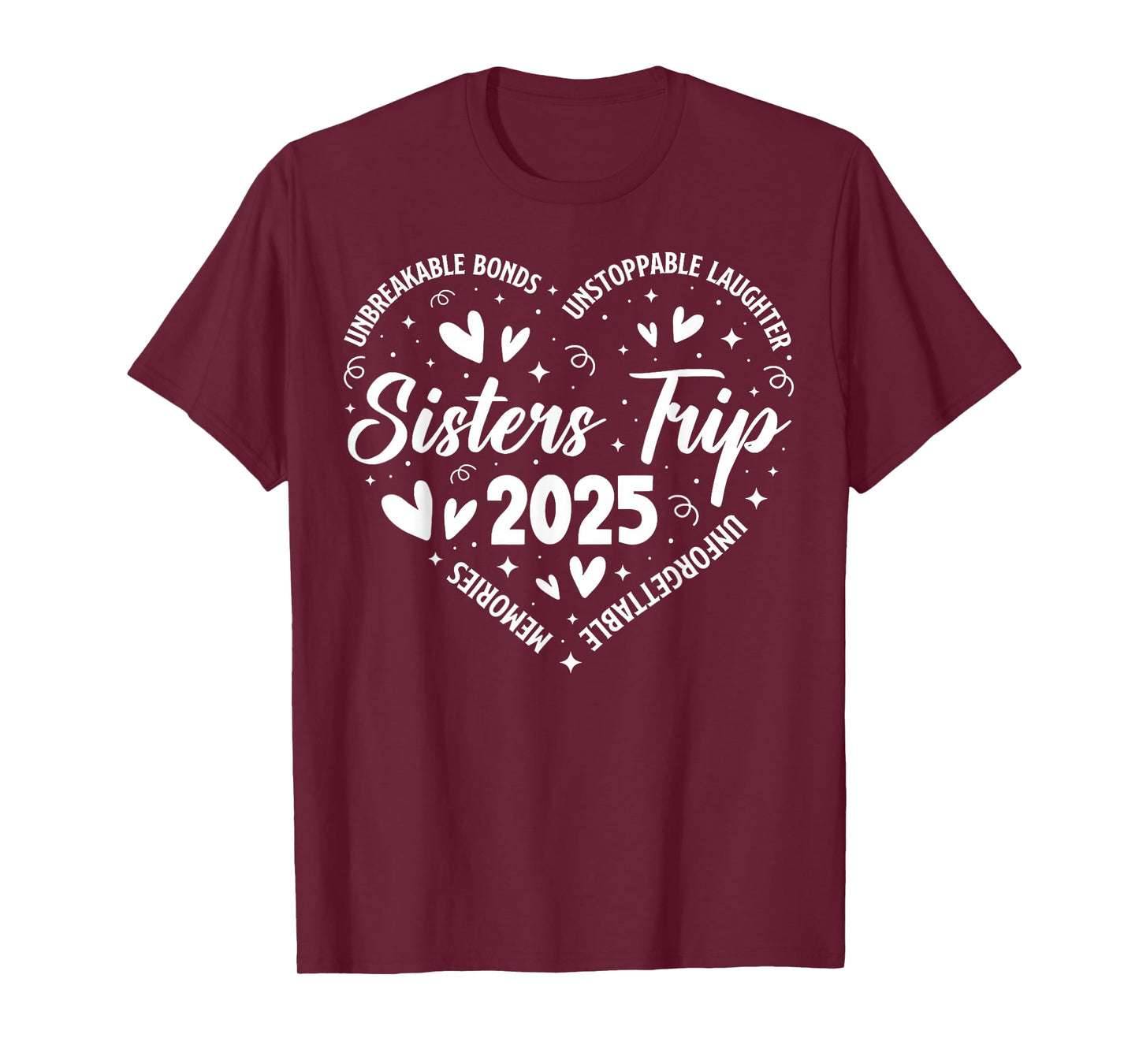 Sisters Trip 2025 Memories Trip Friends Vacation Retro T-Shirt