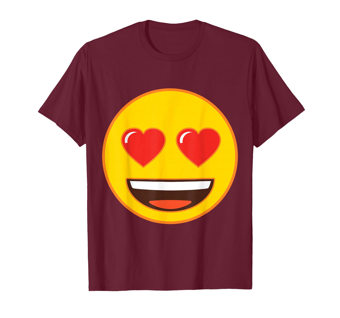 Official Emoji Heart Eyes Yellow Smile Face T-Shirt