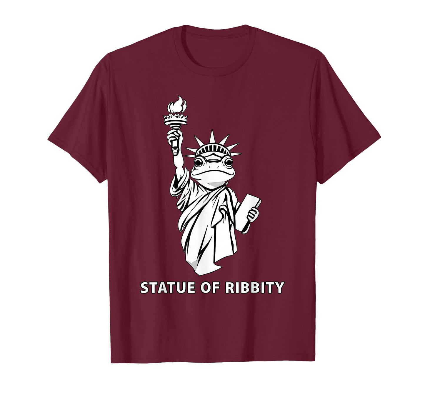 Funny Frog Protest Statue of Ribbity No King Liberty T-Shirt
