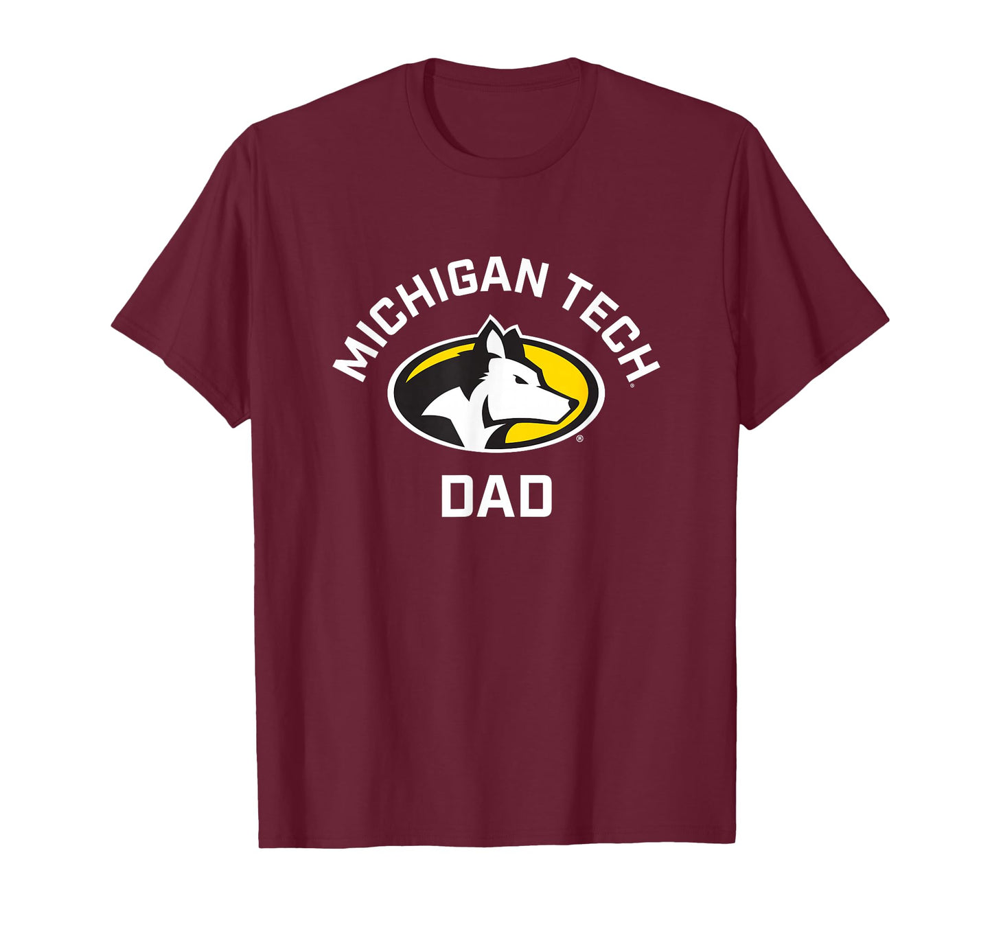 Michigan Tech Huskies Arched Dad T-Shirt