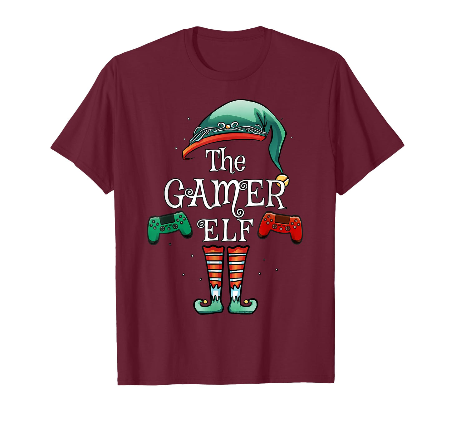 The Gamer Elf Matching Family Christmas Gamer T-Shirt