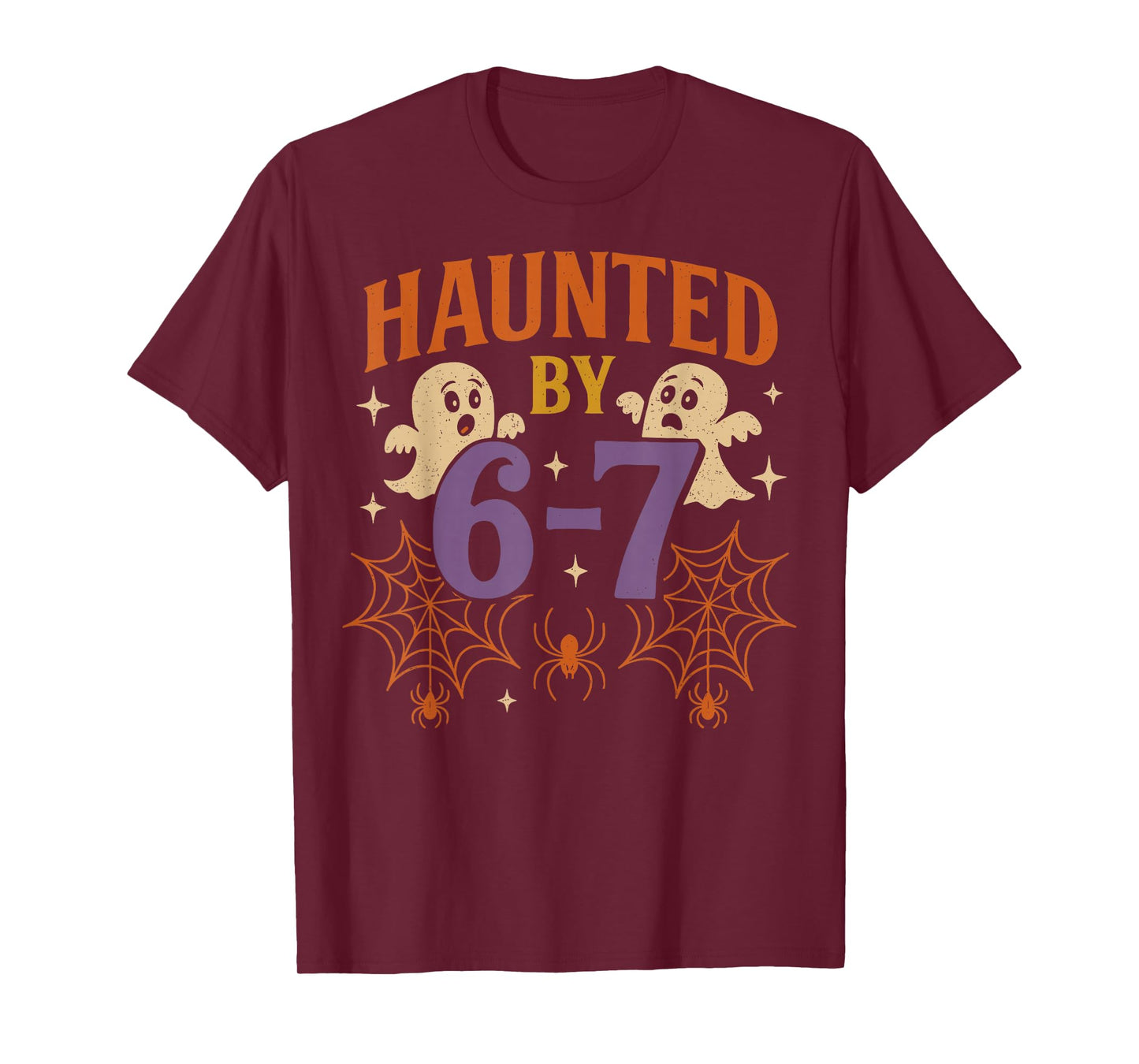 Haunted by 6-7 Halloween Ghosts and Spiders for Boys & Girls T-Shirt