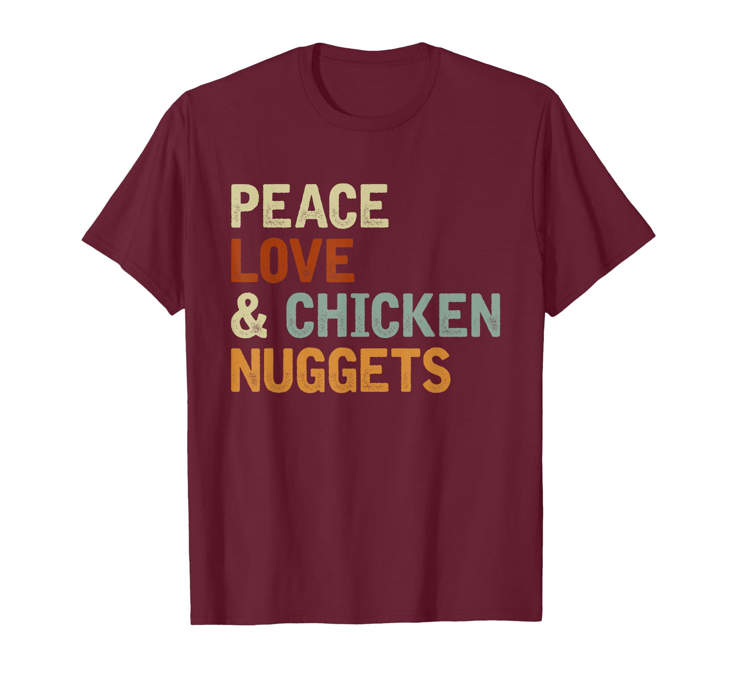 Funny Foodie Gift Fast Food Lover Hippie Chicken Nugget T-Shirt