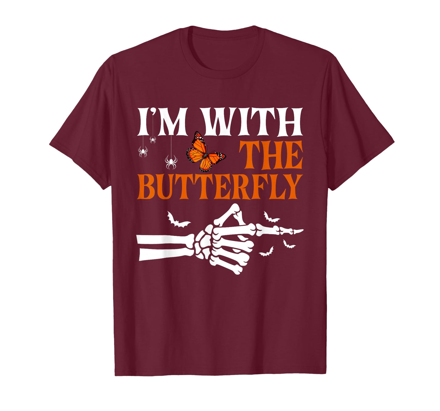 I'm with Butterfly Halloween Costume Couples Matching T-Shirt