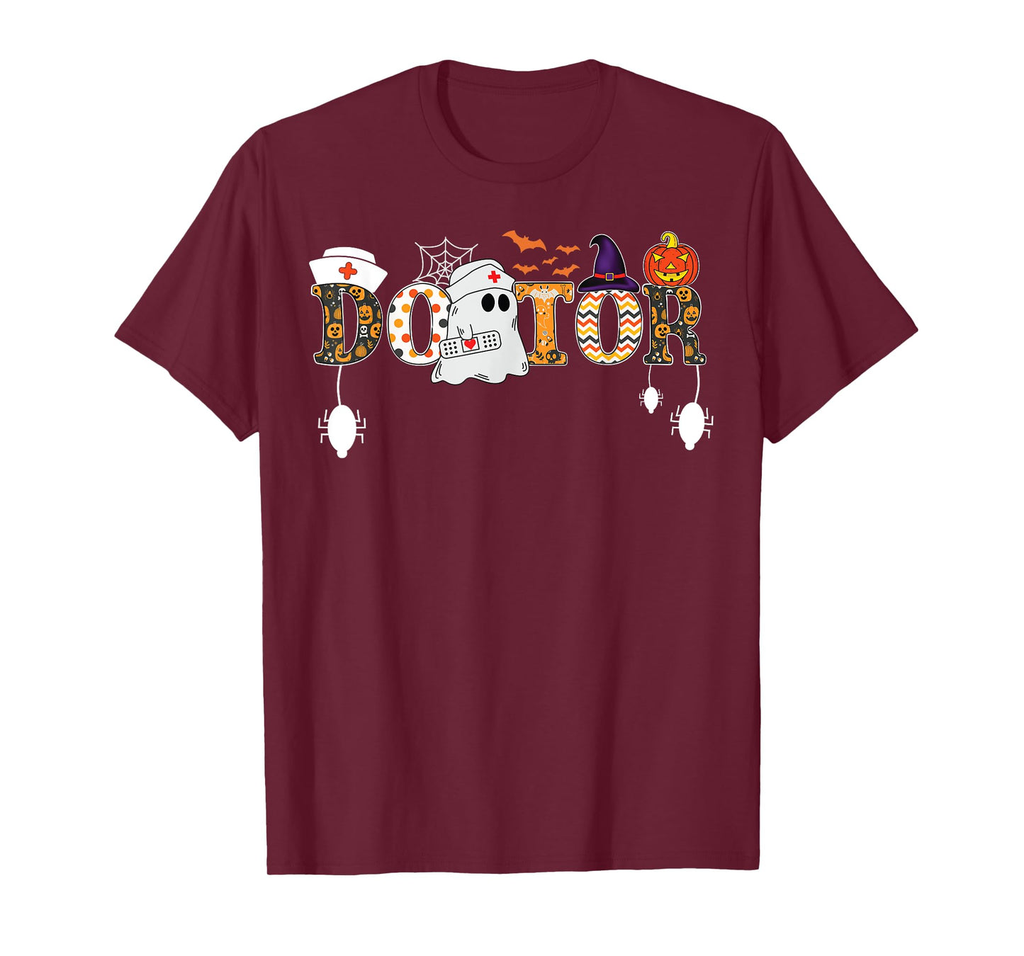 Halloween Doctor Halloween Scrub Tops Nursing Ghost Women's T-Shirt