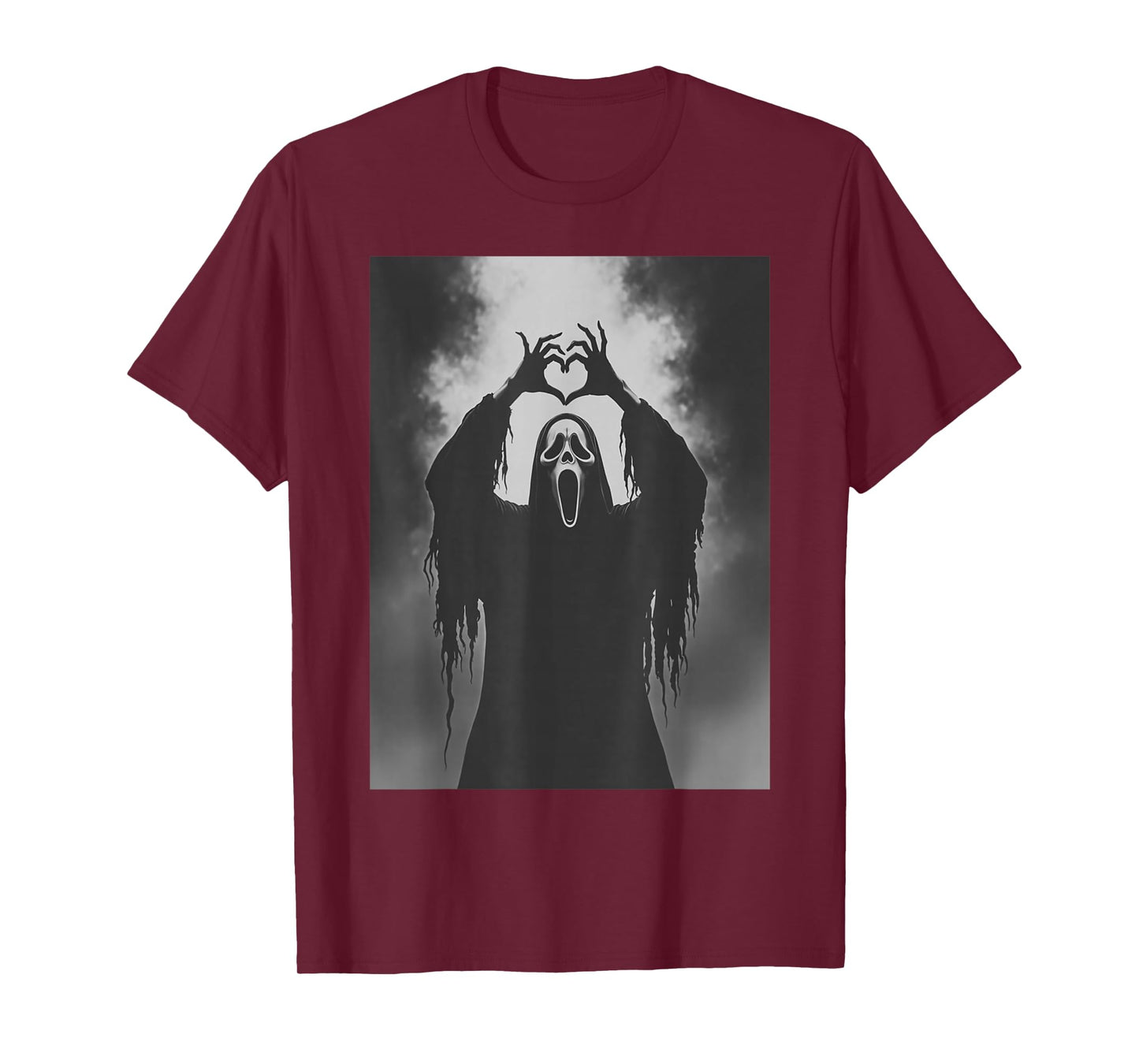 Funny Ghost Hand Heart Sign Spooky Costume Halloween Ghost T-Shirt