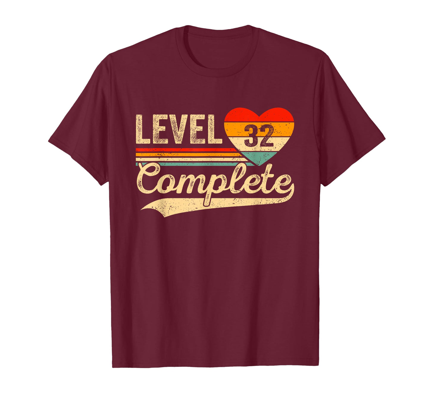Level 32 Complete 32 Years Video Gamer Wedding Anniversary T-Shirt