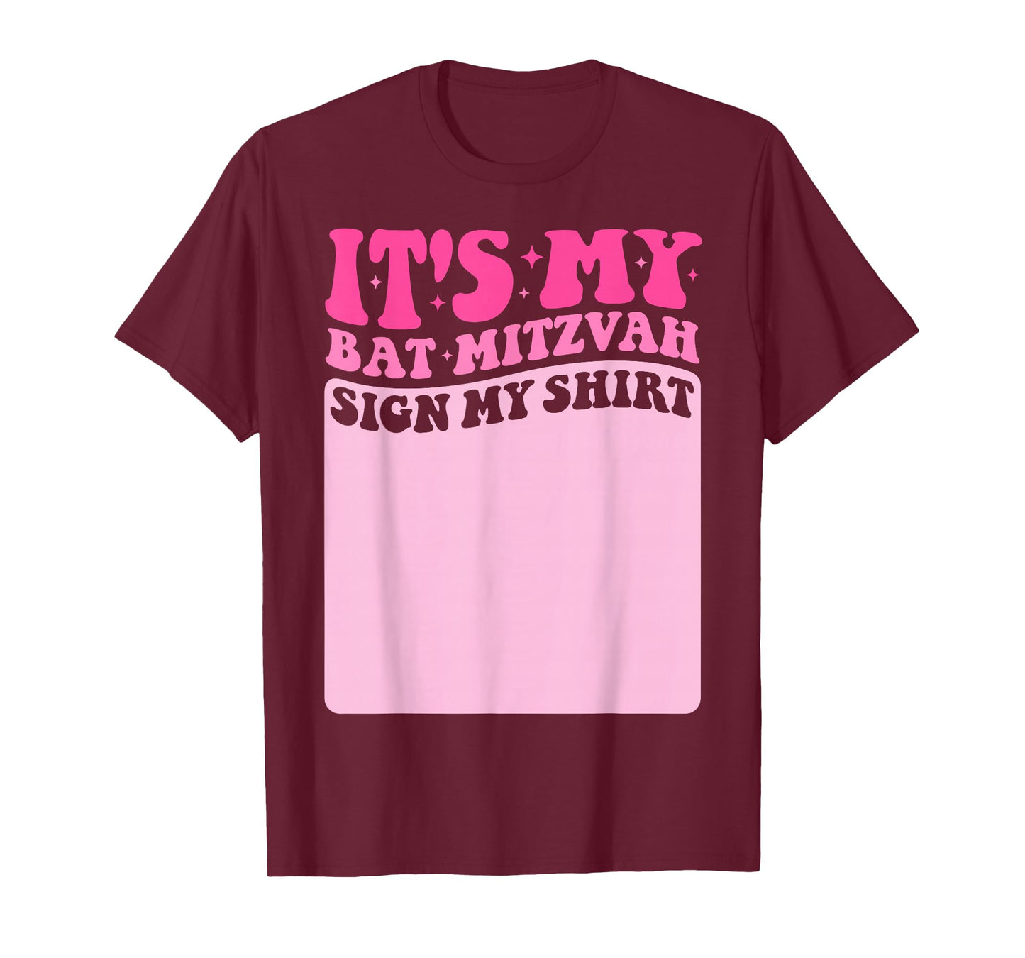 It's My Bat Mitzvah Sign My Shirt Cute Groovy Girls Party T-Shirt