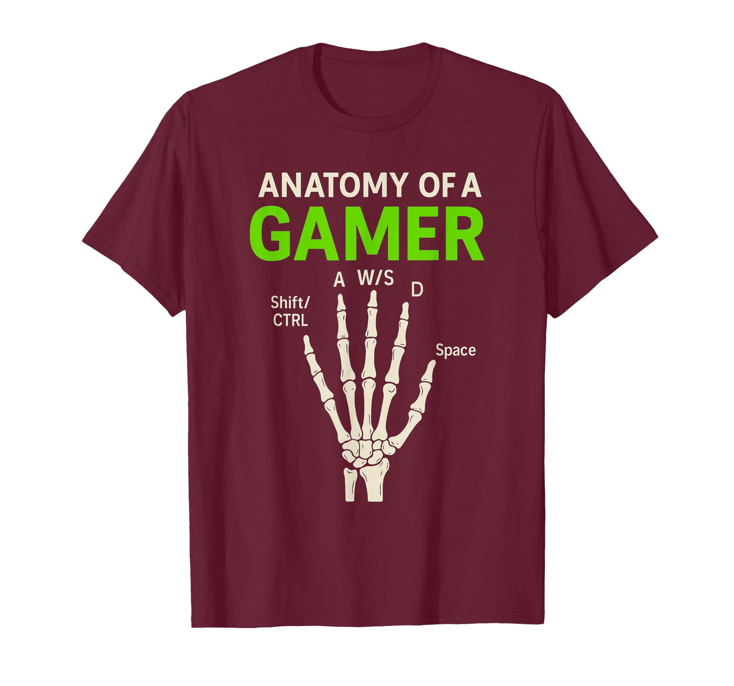 Anatomy Of A Gamer - PC Gaming Lover Console Game Lover T-Shirt