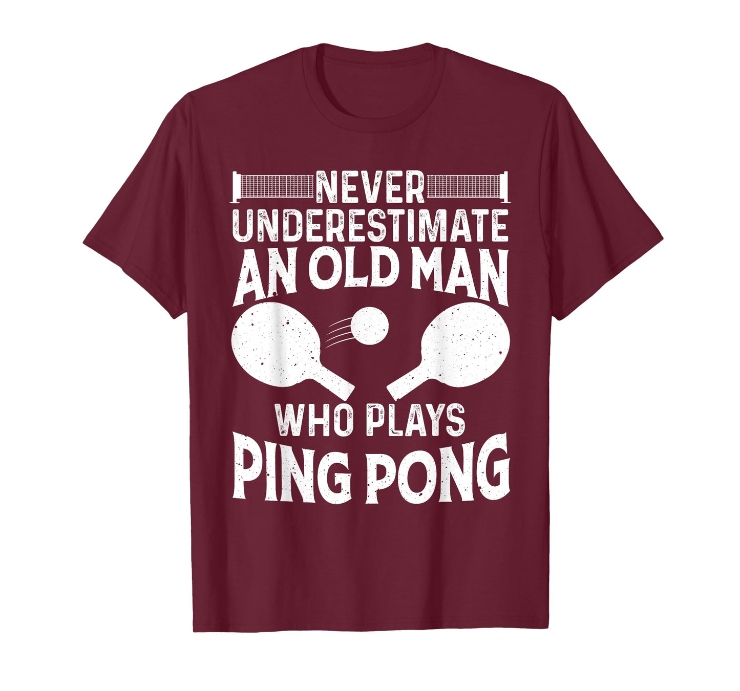 Funny Ping Pong Design Men Dad Grandpa Table Tennis Player T-Shirt
