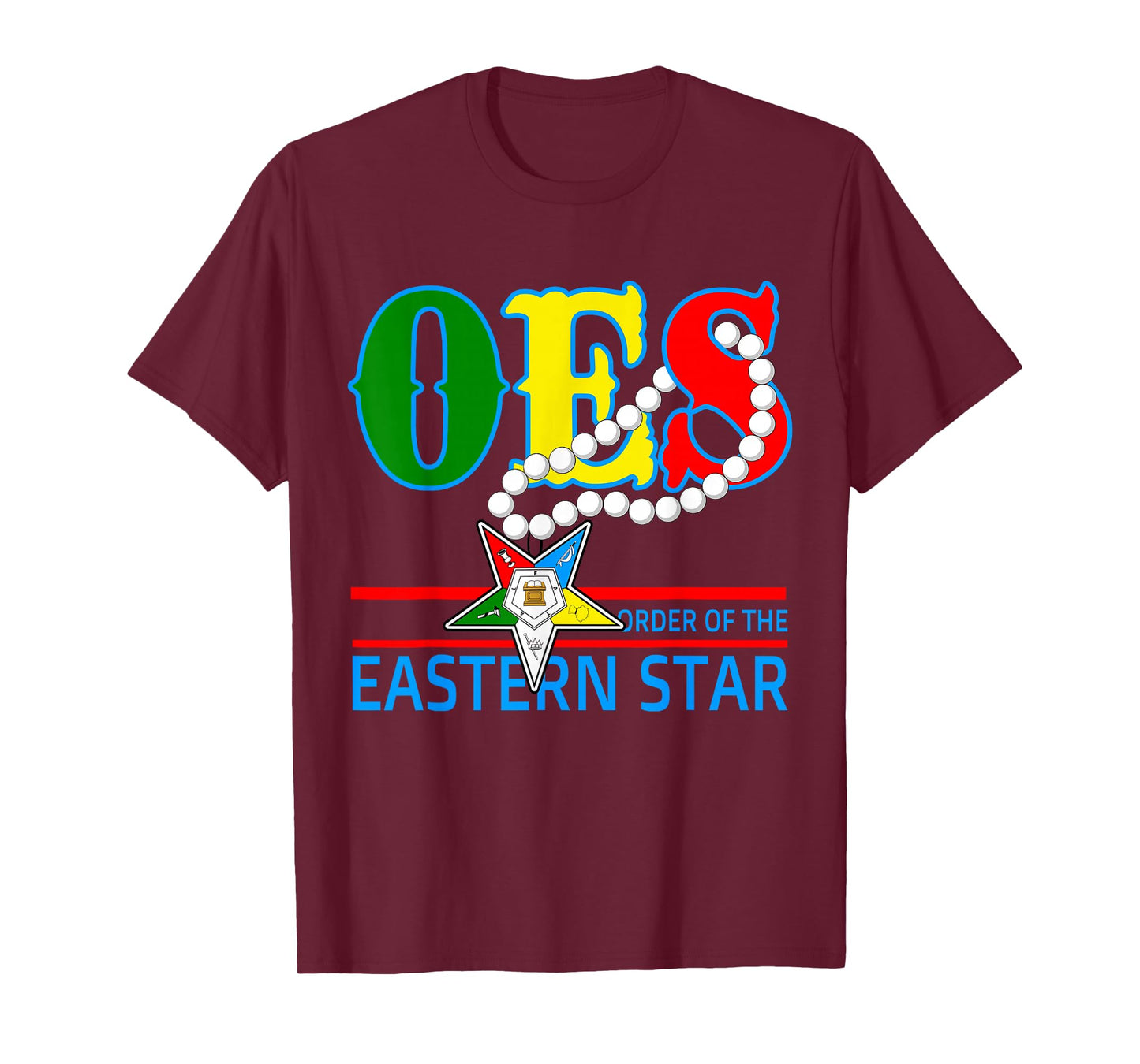 OES Pearl Necklace Beautiful Sis Order of the Eastern Star T-Shirt