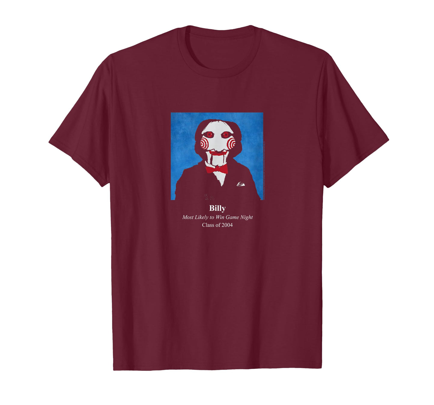 Saw Billy Most Likely to Win Game Night Yearbook Horror T-Shirt