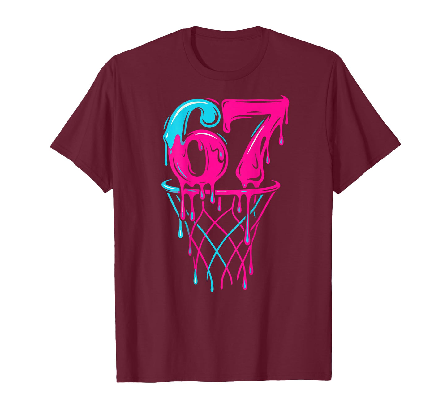 67 Basketball Drip Six Seven Funny Gen Alpha T-Shirt