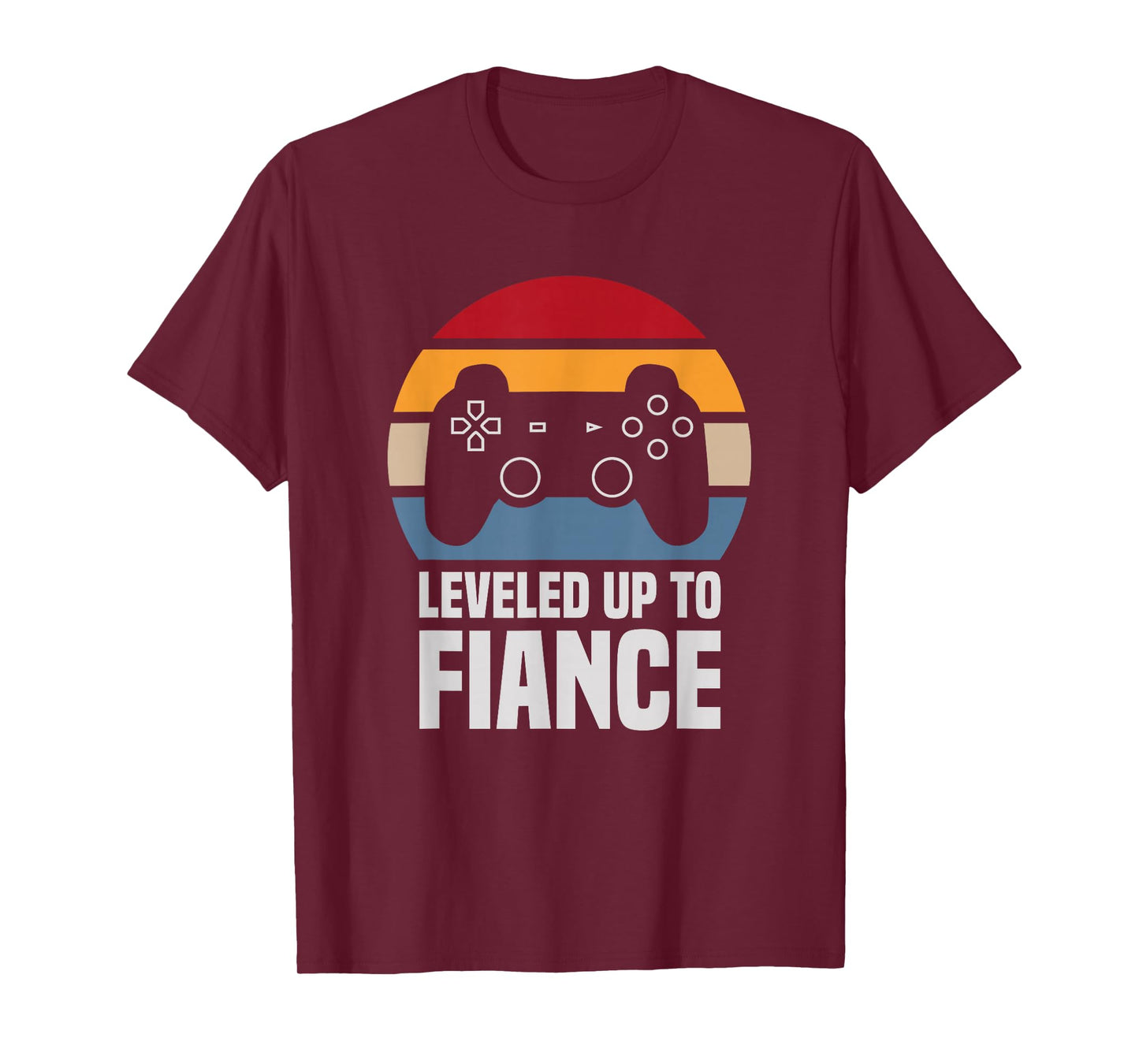 Leveled Up To Fiance Gifts For Him Newly Engaged Couple T-Shirt