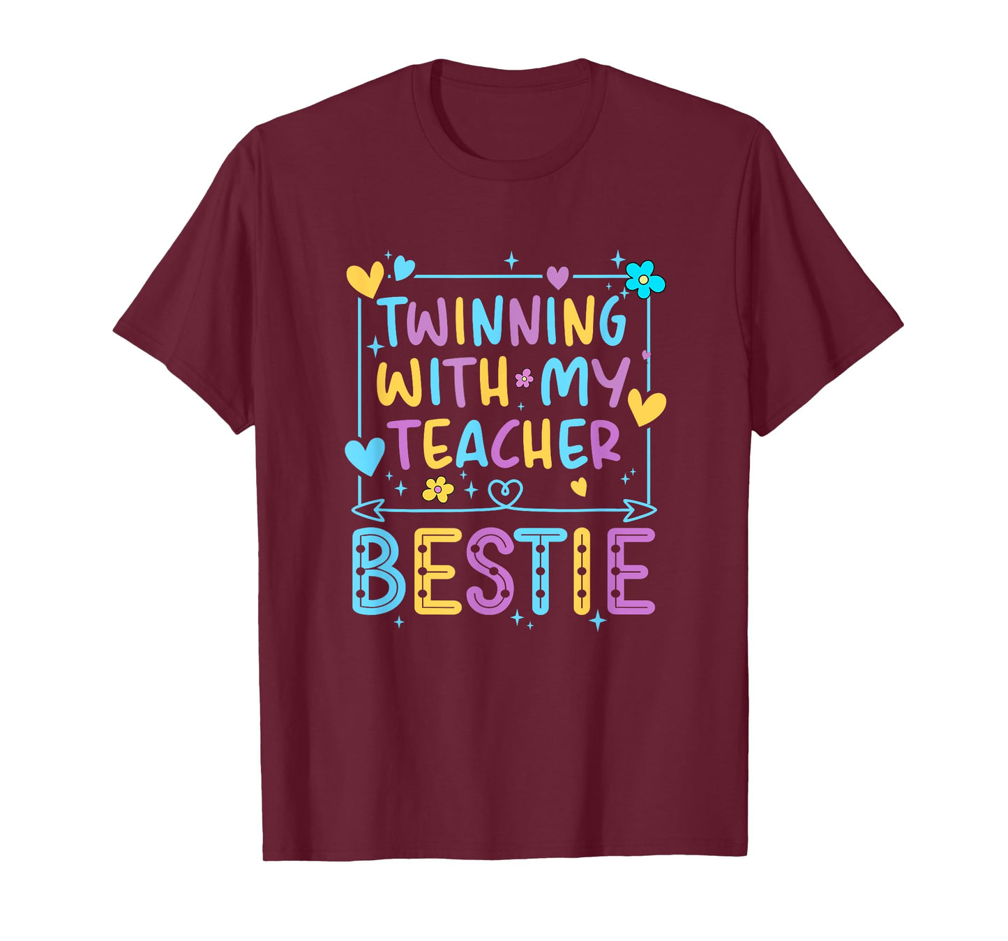 Twin Day Friends Teacher Twinning With My Bestie Matching T-Shirt