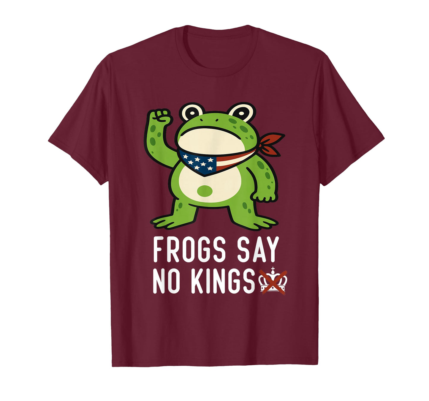 Frogs Says No Kings Funny Portland Protest Art T-Shirt