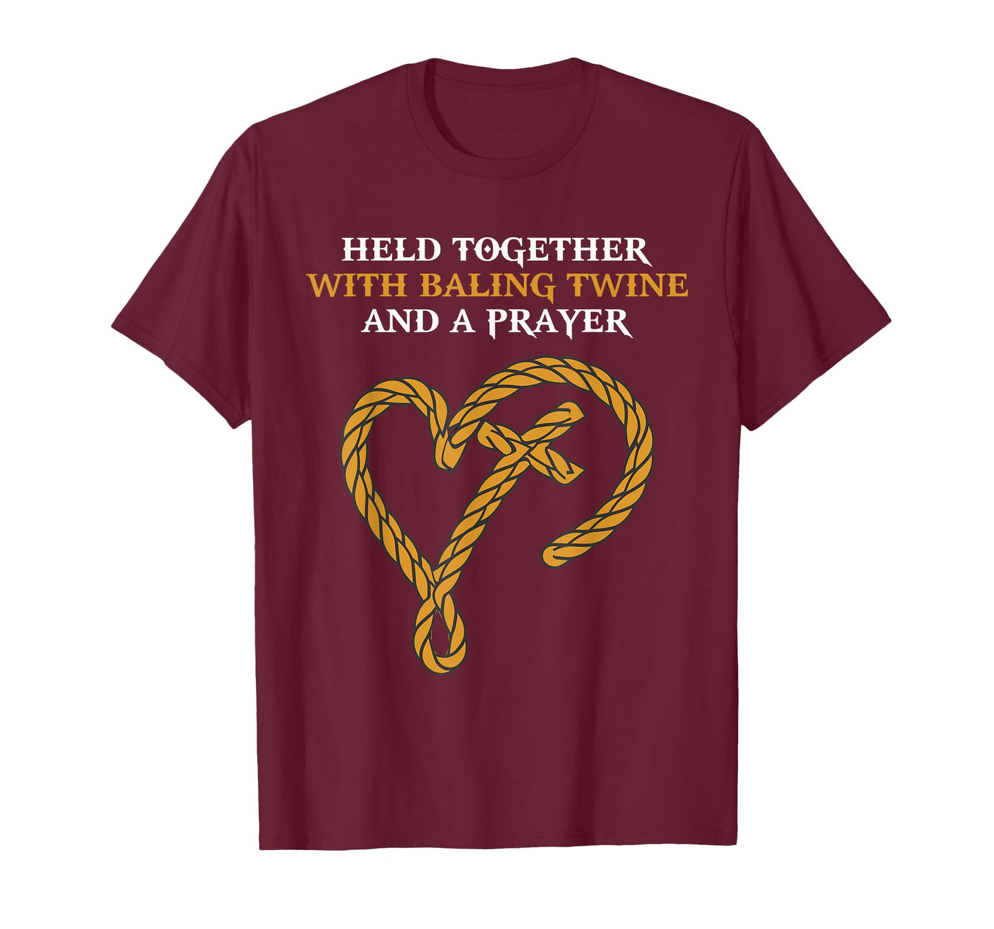 Held Together With Baling Twine And A Prayer Christian Women T-Shirt