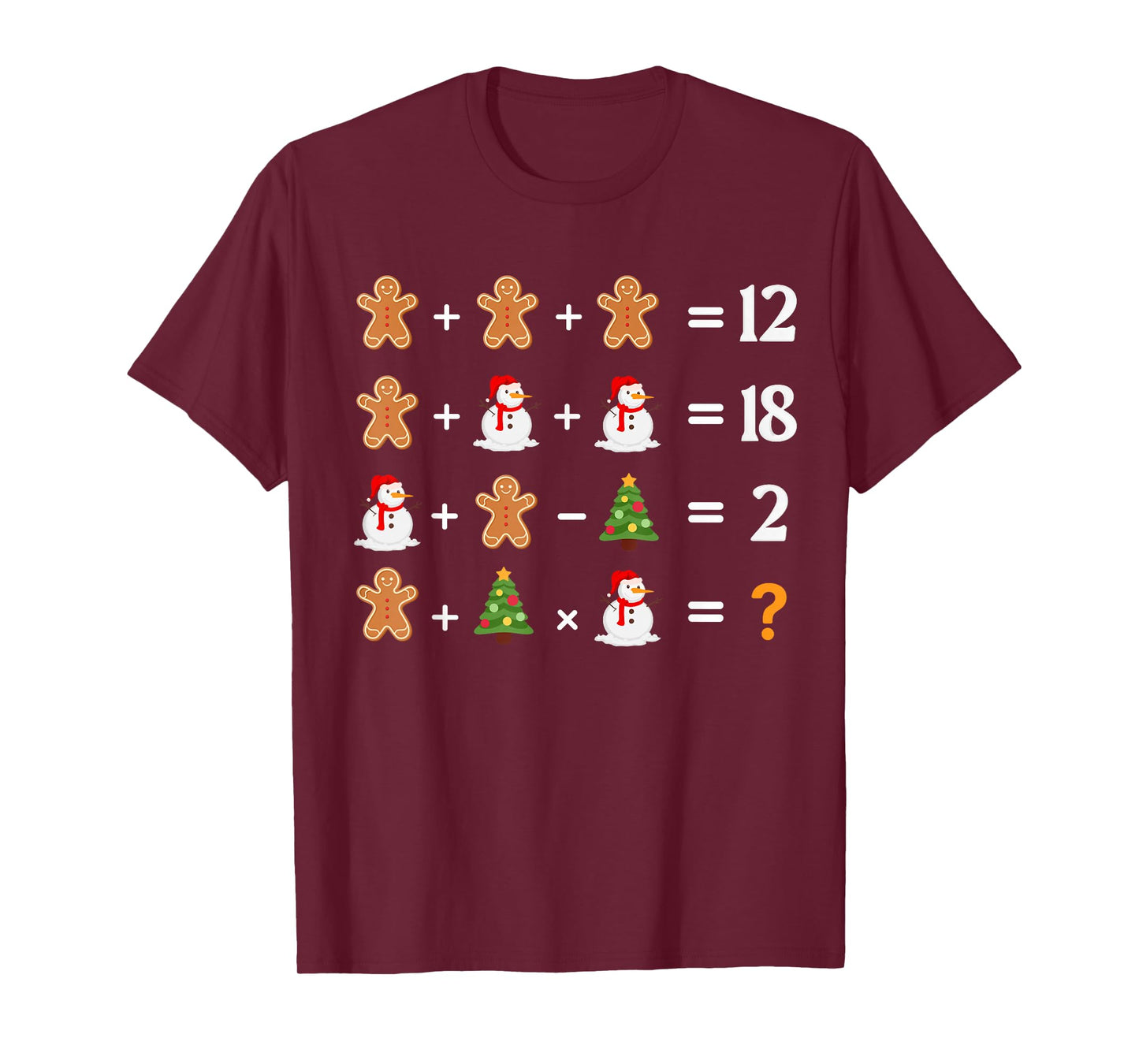 Funny 6 7 Meme Christmas Order of Operations Math Teacher T-Shirt