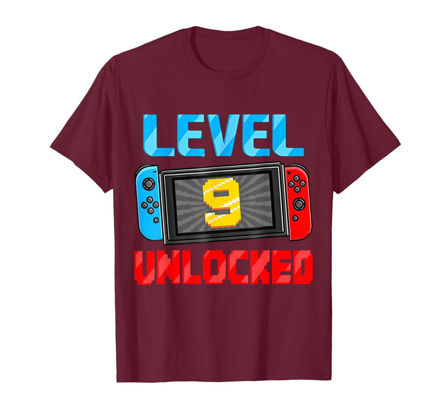 Level 9 Unlocked Gamer 9th Birthday Gift Video Game Boys T-Shirt