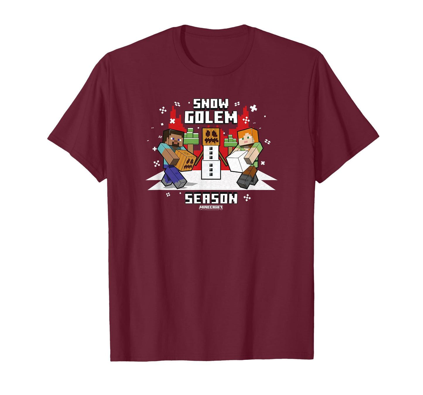 Minecraft Christmas Snow Golem Season T-Shirt