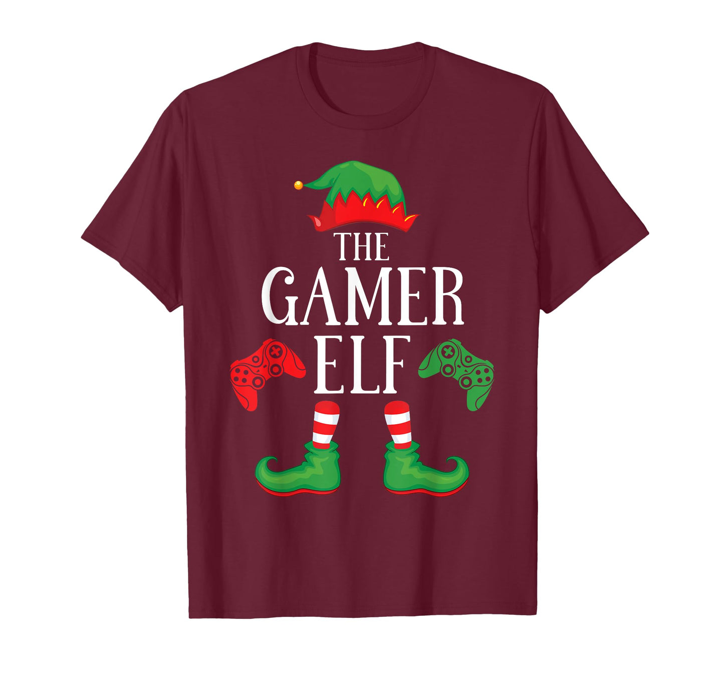 Gamer Elf Matching Group Xmas Gaming Funny Family Christmas T-Shirt