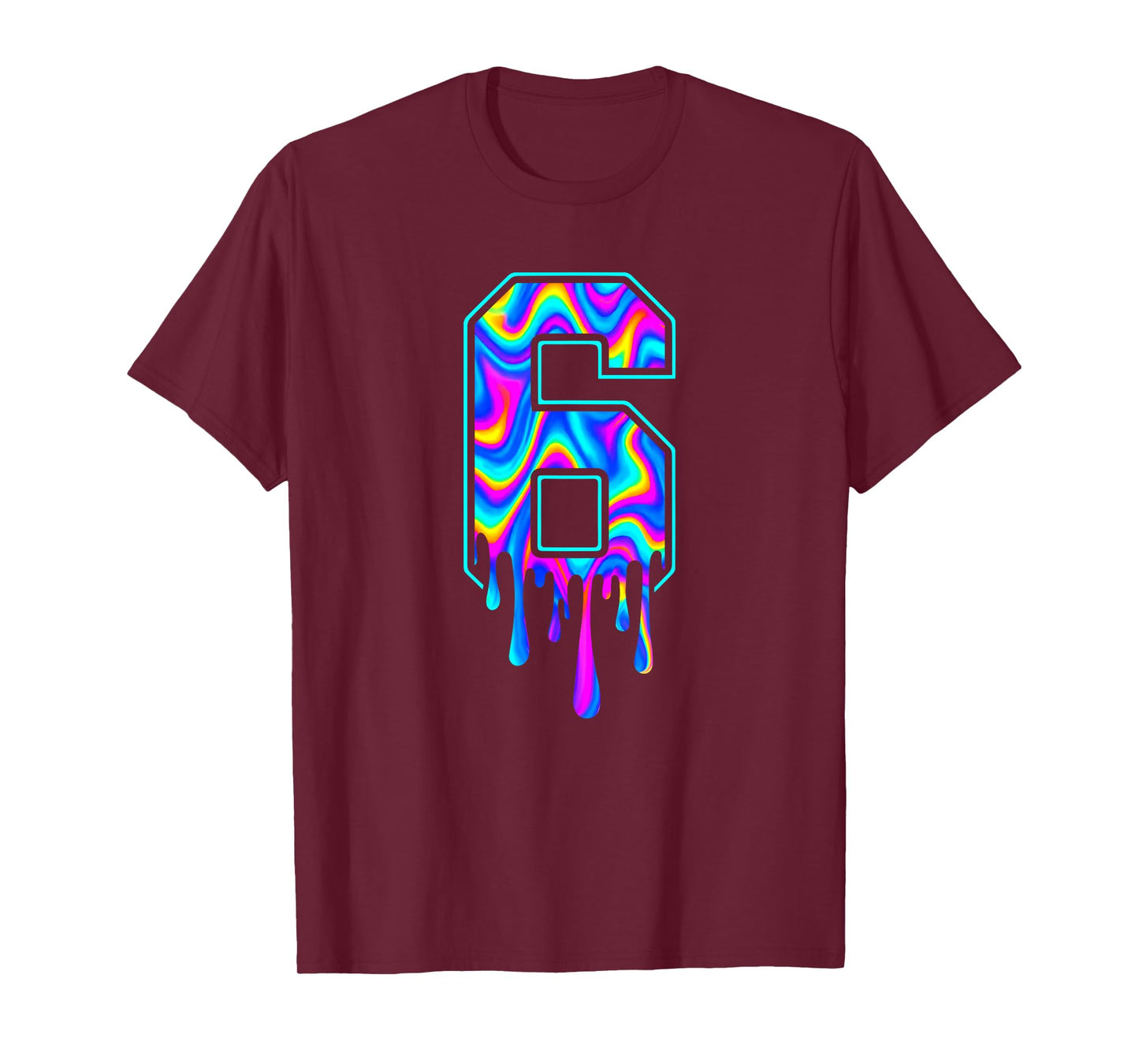 Swirl Rainbow Six Seven Meme 6 7 Halloween Matching 6 T-Shirt