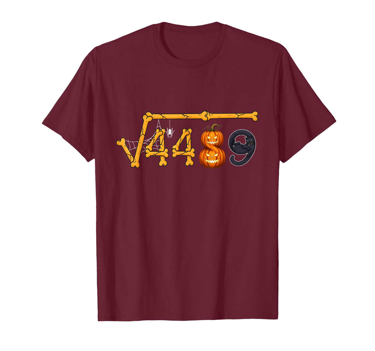 67 Six Seven Meme Square Root 4489 Math Teacher Halloween T-Shirt
