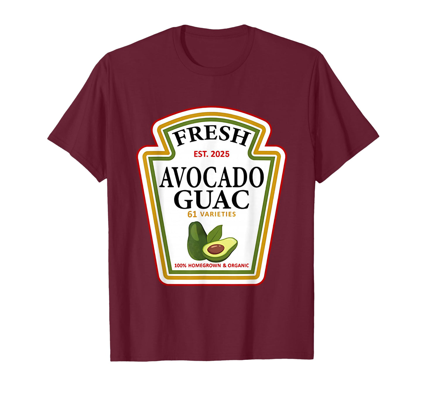 Funny Family Halloween Group Condiments Fresh Avocado Guac T-Shirt
