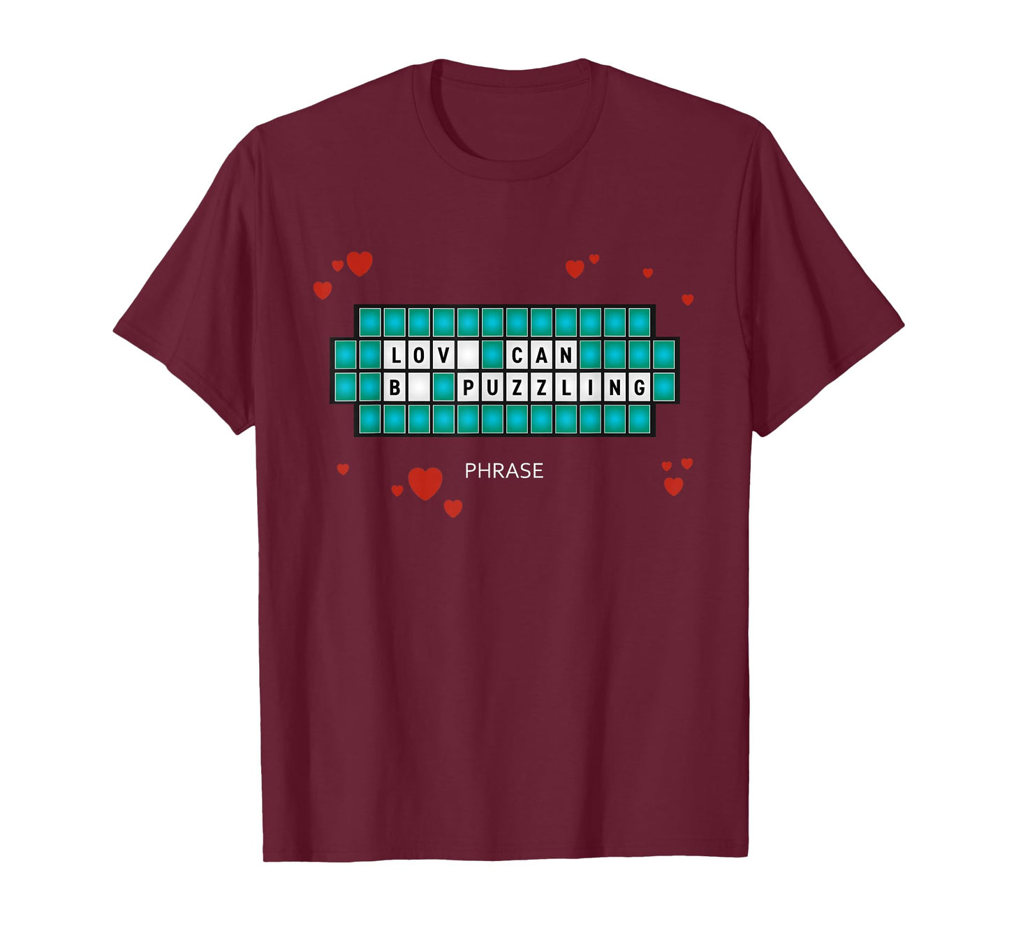 Wheel of Fortune Love Can Be Puzzling Valentine's Day T-Shirt
