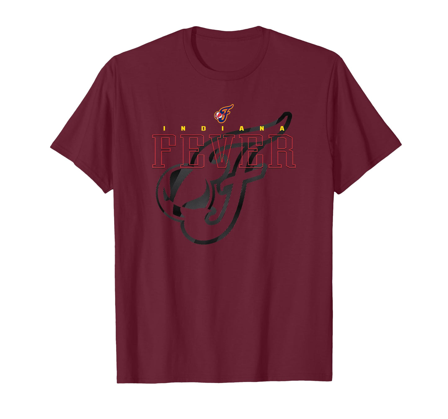 WNBA Official Indiana Fever Black In Black T-Shirt