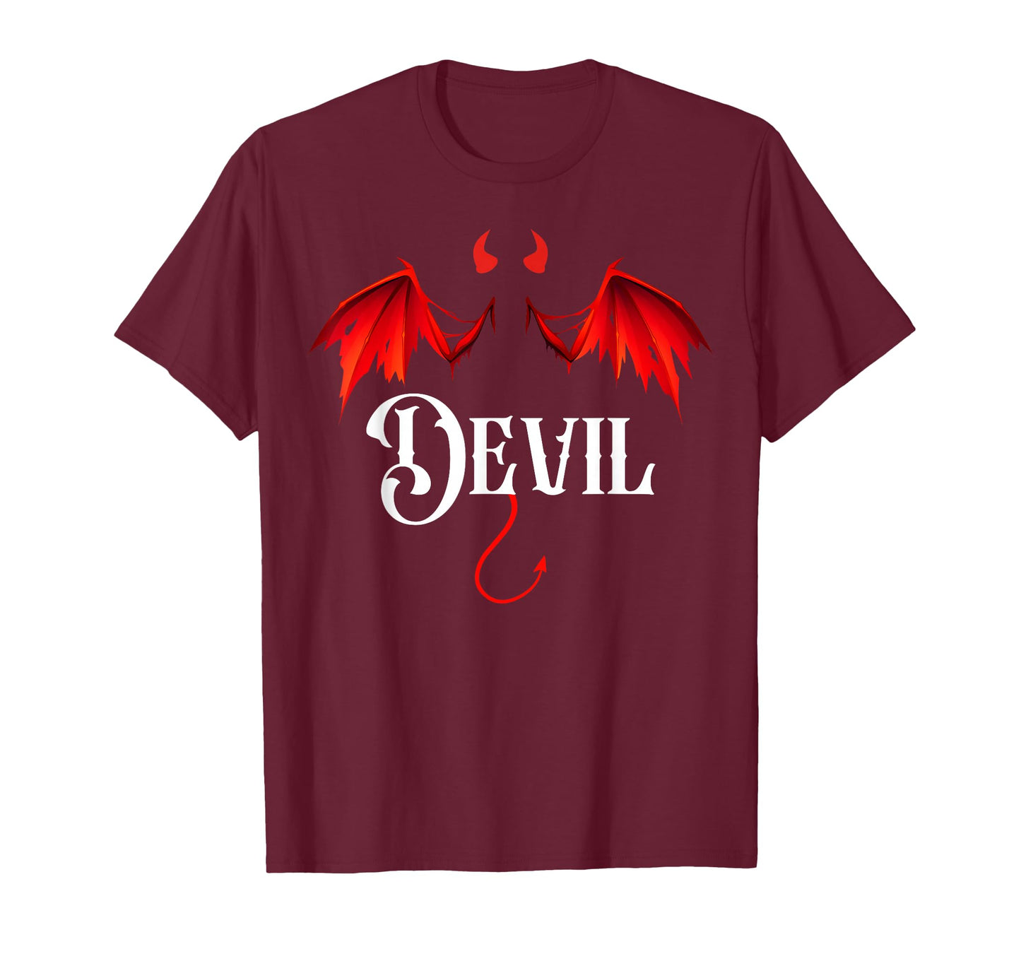 Halloween Devil Matching Couple Vintage Spooky Costume T-Shirt