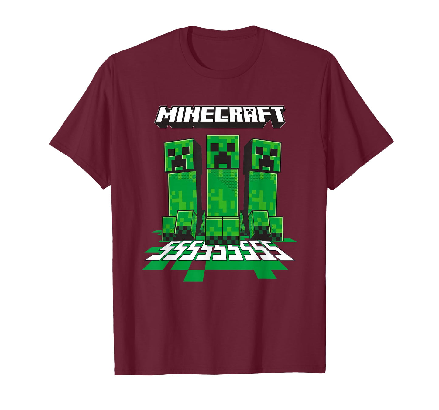 Minecraft Creeper Trio Pixelated SSS Vibes T-Shirt