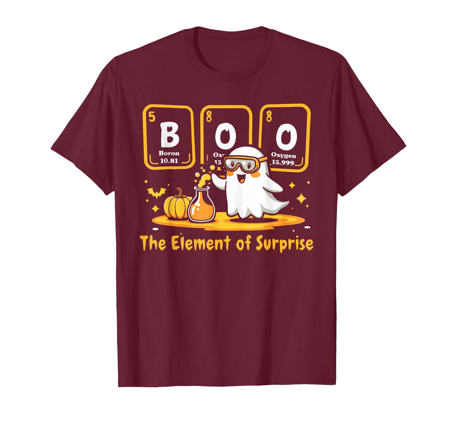 Chemistry Boo The Element of Surprise Cute Chemist Halloween T-Shirt