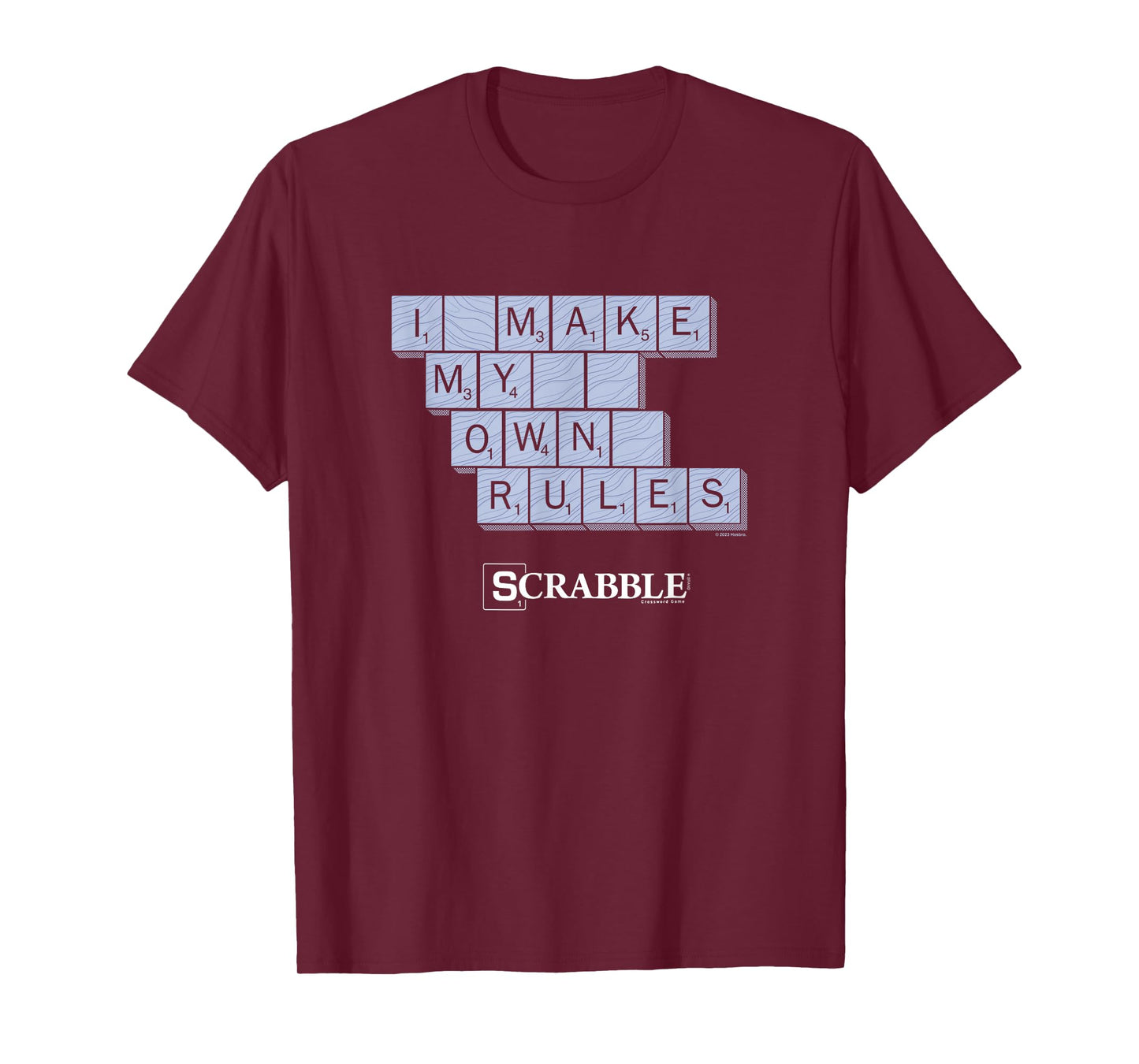 Scrabble I Make My Own Rules Vintage Letter Tile Logo T-Shirt