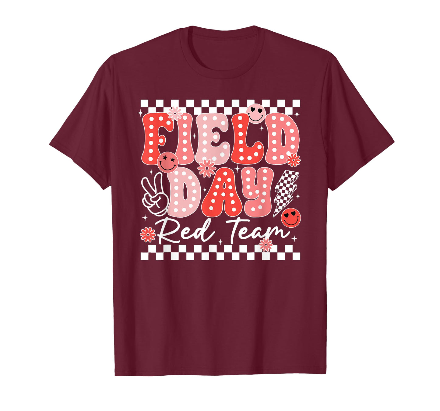 Field Day Red Team Outdoor Field Day Games for Kids Teacher T-Shirt