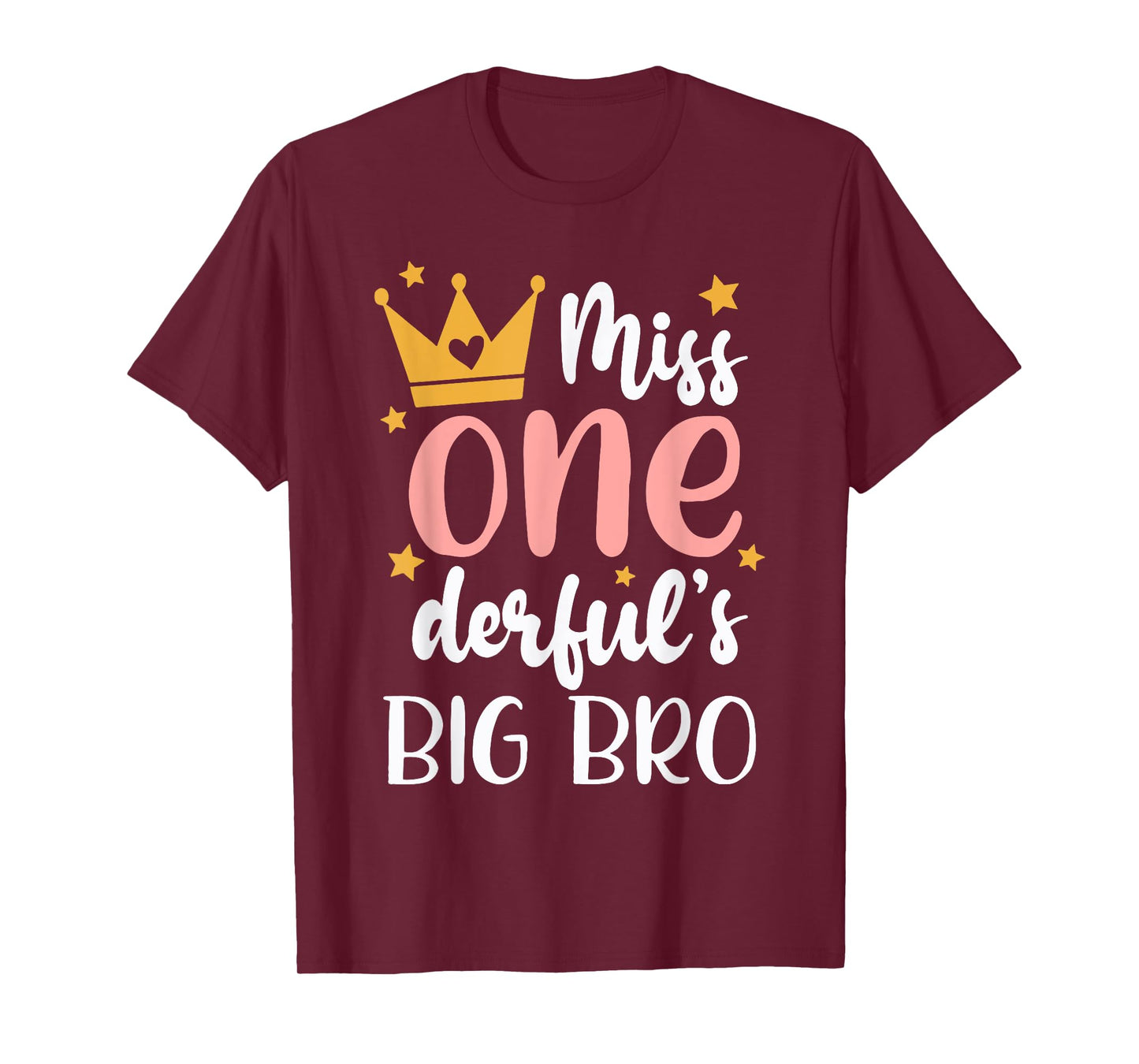 Big Brother of Miss Onederful 1st Birthday Girl Family T-Shirt