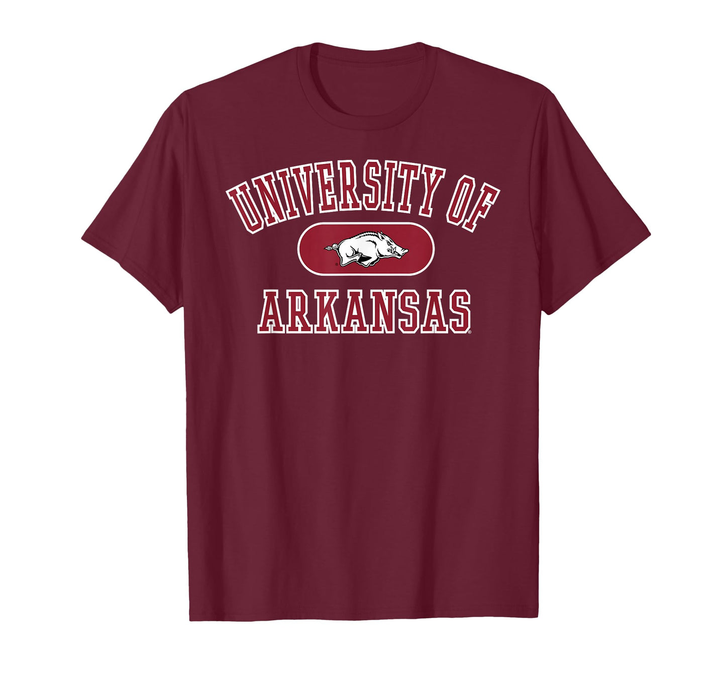 Elite Authentics Arkansas Razorbacks Varsity Logo Officially Licensed T-Shirt, Small, Black