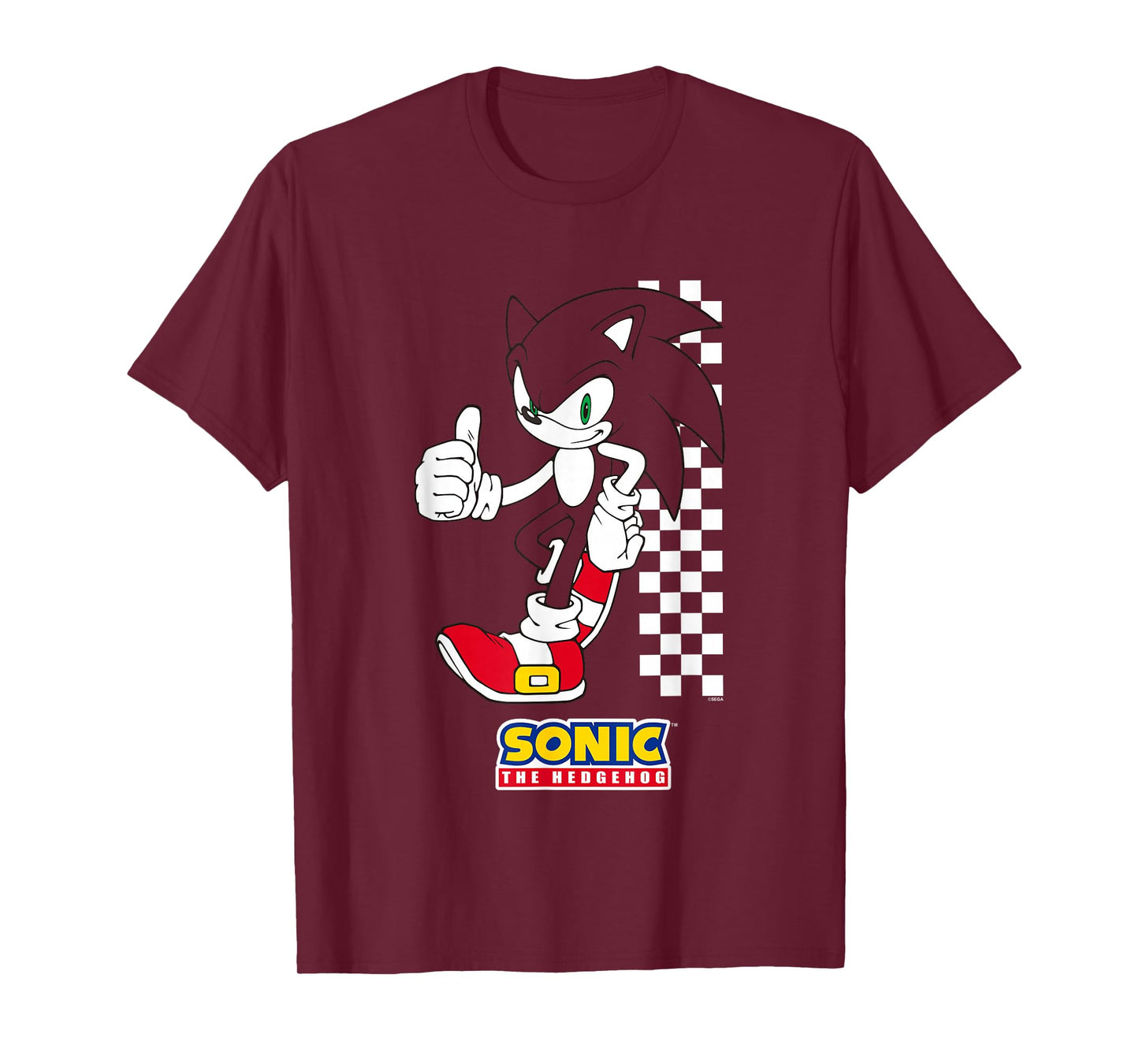 Sonic The Hedgehog Thumbs Up Leaning On Wall T-Shirt