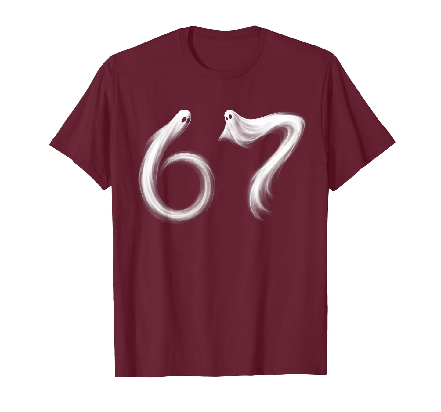 Funny Six Seven 6 7 Meme 67 Design Ghost Halloween Costume T-Shirt