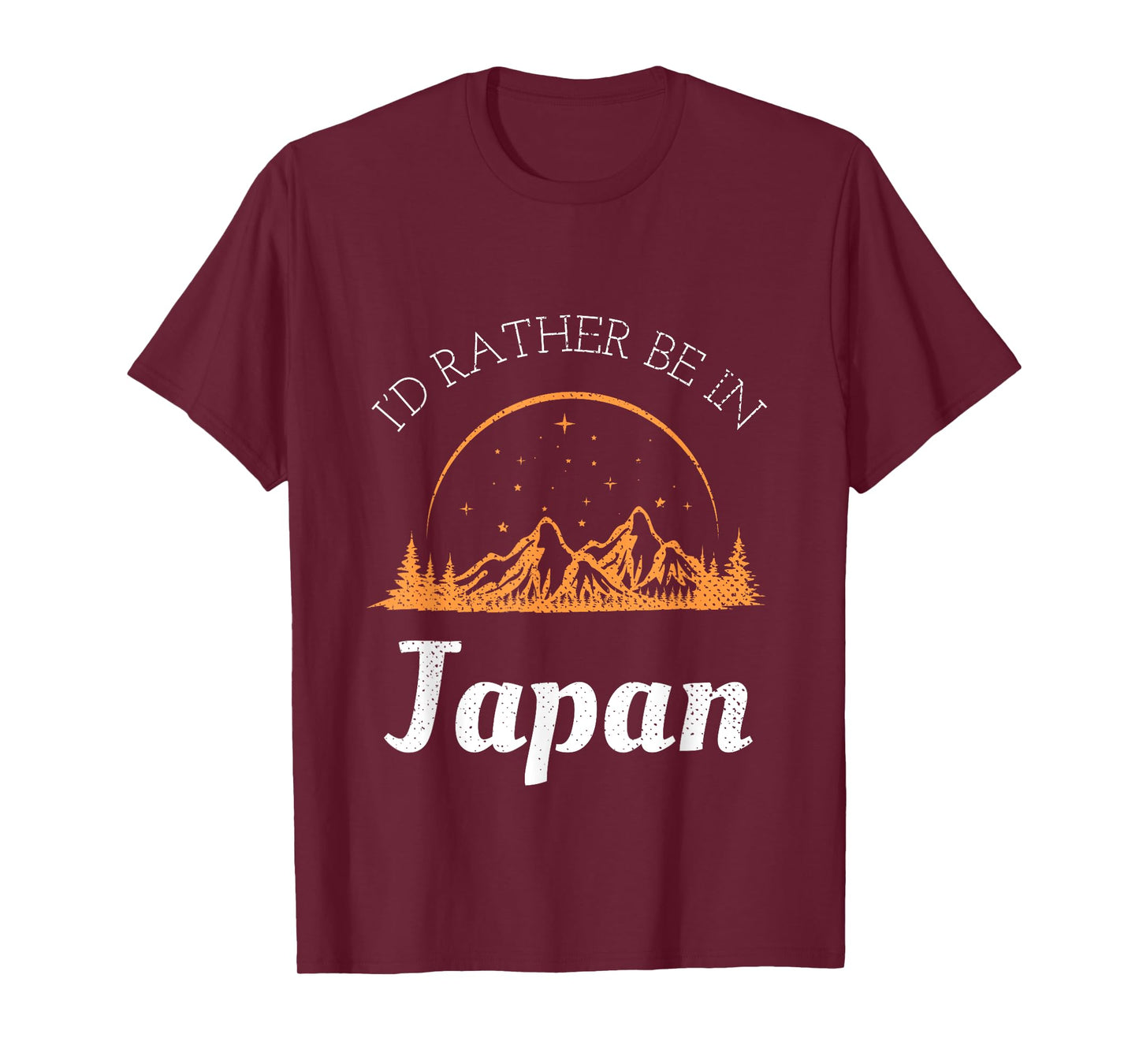 Retro & Vintage I'd Rather Be In Japan Black Vintage Casual Unisex-Adults T-Shirt